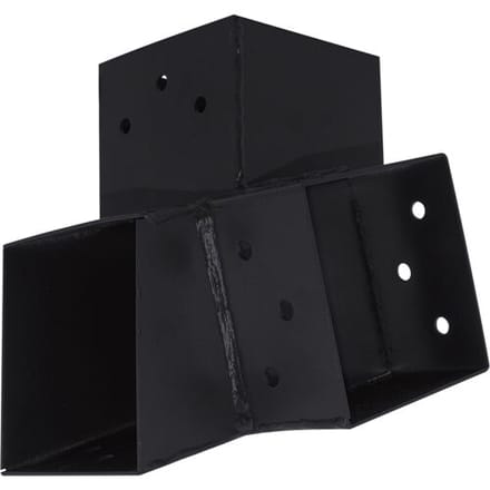 Suki Hoekverbinder 3d - 3 Aansluitingen - Verzinkt Staal - Antraciet - 91x91mm - Type E - Ce