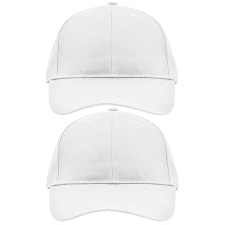 10x stuks 6-panel baseball witte caps/petjes