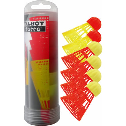 Tube met 6 Speedminton shuttles Sporti