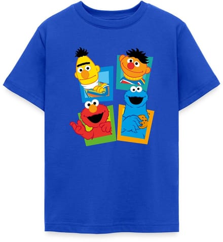 Sesamstraat Bert Ernie Elmo Koekiemonster T-Shirt Tiener