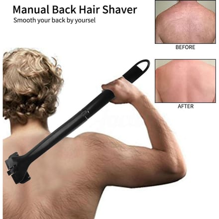 Handmatige Haar Scheerapparaat Doe het zelf Lichaamshaar Lange Handgreep Opvouwbaar Haar Verwijder Scheermes beige