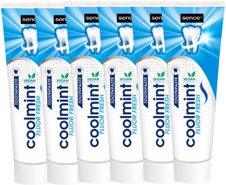Sence Coolmint Fluor Tandpasta - 6 x 75 ml