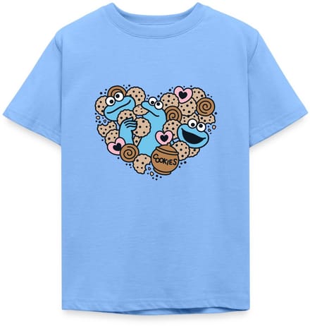 Sesamstraat Hart Met Koekiemonster T-Shirt Kinderen