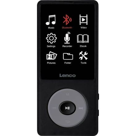 Lenco Xemio-860BK - MP3/MP4 speler met Bluetooth en 8GB intern geheugen - Zwart