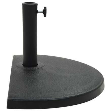 vidaXL - Parasolvoet - halfrond - 15 - kg - polyresin - zwart