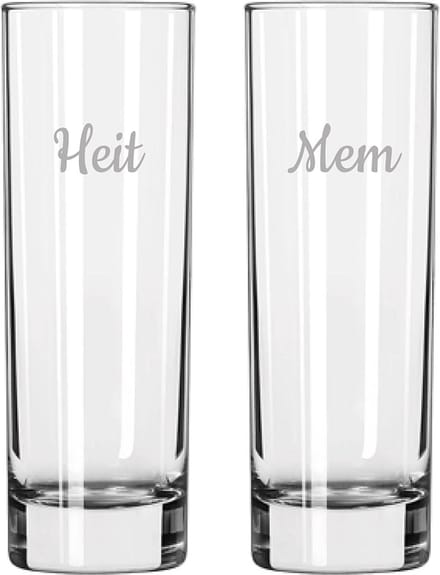 Gegraveerde longdrinkglas 22cl Mem & Heit