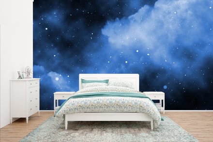 Behang - Fotobehang Sterren - Ruimte - Heelal - Breedte 435 cm x hoogte 260 cm