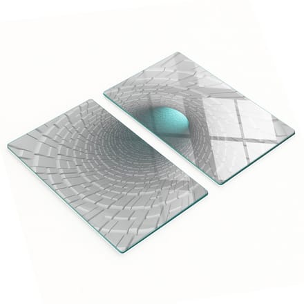 Multifunctionele decoratieve keukenplanken van gehard glas, 3D-formaat, 2x30x52 cm