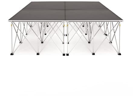 2 m x 2 m Draagbaar Podiumkit van Gear4music, 60 cm