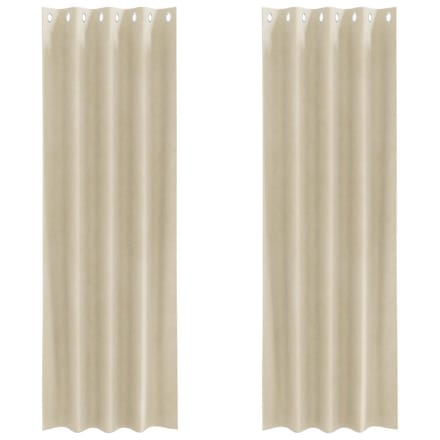 vidaXL - Gordijnen - 2 - st - Crèmekleurig - 140 - x - 245 - cm - fluweel