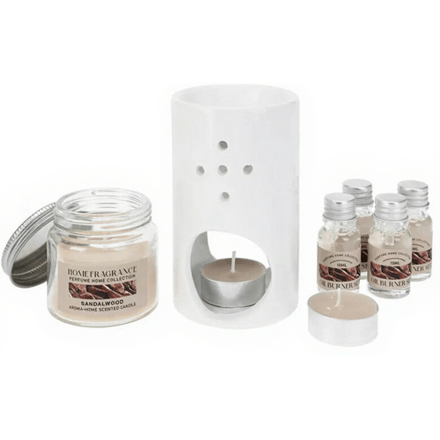 Home Styling Collection - Geurbrander - Sandelhout Geur - Keramisch - Compleet Set