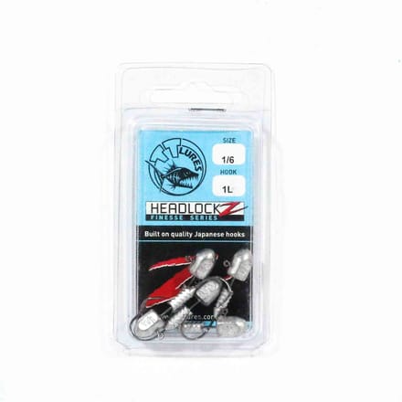Tackle Tactics TT Headlockz Finesse Tête plombée 1/6 oz 1 5/paquet (3818) white