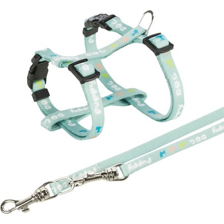 Trixie Junior Puppy H-Harness with Lead M-L: 27-45cm/10mm 2m. mint