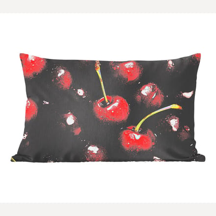 Sierkussens - Kussentjes Woonkamer - 50x30 cm - Rood - Fruit - Kersen