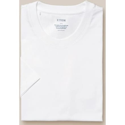 Eton T-Shirt Organic Supima Cotton Uni Single Jersey Wit / male