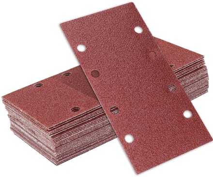 40pcs Sanding Sheets Rectangular - 93x185mm Sander Sandpaper - 8 Holes Velcro Sanding Pads - Granules 40/60/80/120/240 each x8 - Schuurpapier voor houtbewerking