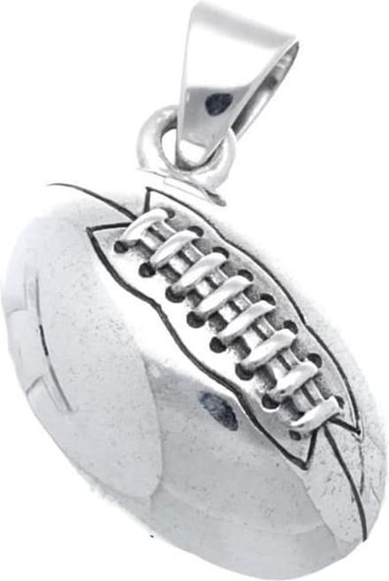 Zilveren Rugbybal XL kettinghanger