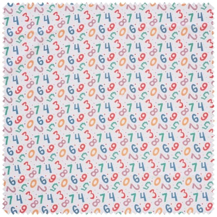 Katoenen stof "Numbers"
