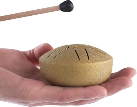 Mini Trommel - Handpan Drum - Muziek Meditatie - 6 Etherische Noten - 75 cm - Goud
