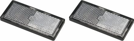 ProPlus Zelfklevende reflectoren - rechthoekig - wit - 85 x 39 mm - 2 stuks