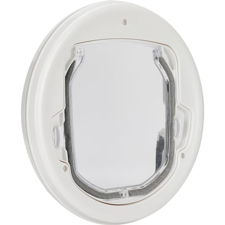 Tweeweg In Uit Huisdier Hond Kat Klep Magneet Deur Rond Plastic Deurdoorgang Benodigdheid Witte Kleur white