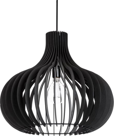 Seattle Hanglamp 3 mm hout 50x45 cm zwart - Modern - Blij Design