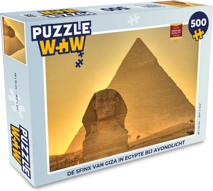 Puzzel De sfinx van Giza in Egypte bij avondlicht - Legpuzzel - Puzzel 500 stukjes