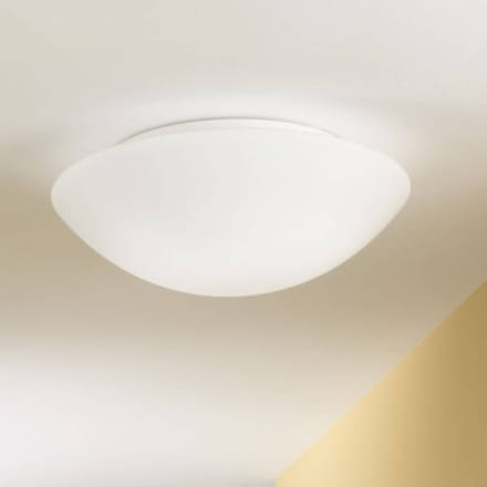Fabas Luce Pandora plafondlamp, Ø 36 cm, glas, wit