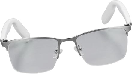 Smart Bril - Audio Bril Blauw Licht - Oogbescherming Muziek - IP67 Waterdicht - 138 mm frame breedte - Wit