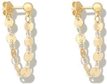 Jomide Oorbellen Chain Coin - Goudkleurig