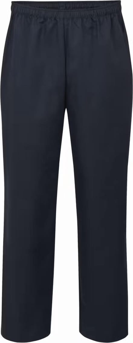 Professional koksbroek polyester katoen voor dames maat L zwart met elastische tailleband met trekkoord