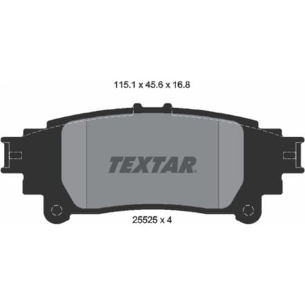 Remblokset TEXTAR 2552501, achter