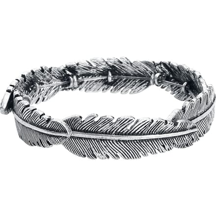 Black Premium by EMP Armband - Feathers - voor Vrouwen - zilverkleurig