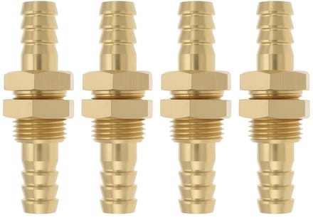 Cosensi - Dailygoods - Set van 4 Messing Schot Dual Fitting Barb Pijp Connectoren