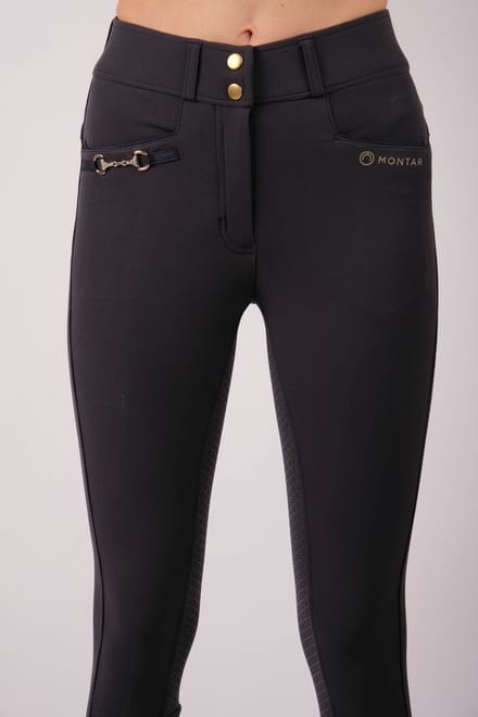Montar Rijbroek Montar Molly Gold Full Grip Donkerblauw