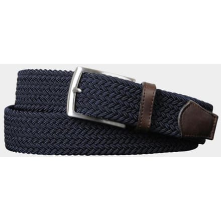Profuomo Geweven Riem Donkerblauw - Maat 115 - Heren - Riem gevlochten