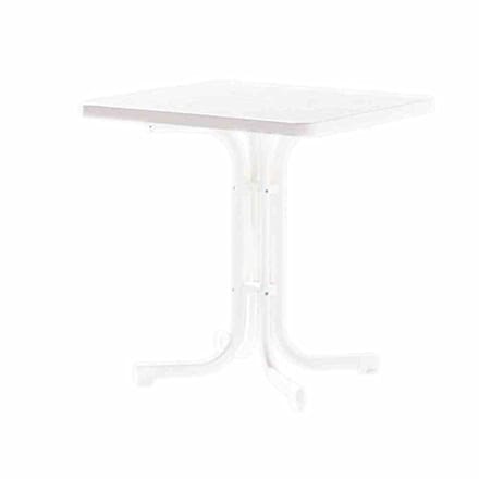 Klaptafel 70 x 70 cm met Marmerdecor en Stalen Frame