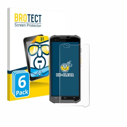 BROTECT - Screenprotector voor Newland MT93 - Folie Beschermfolie transparant 6 Stuks