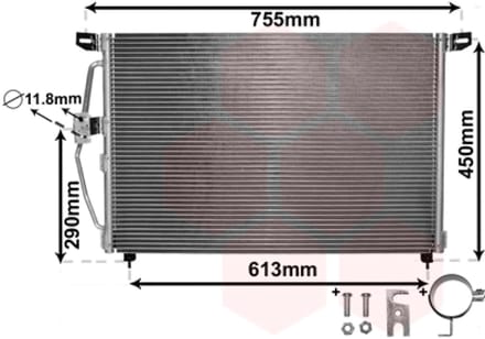 Van Wezel - LUCHTCONDENSATOR VOOR OPEL OMEGA B 1994-1999 1850028