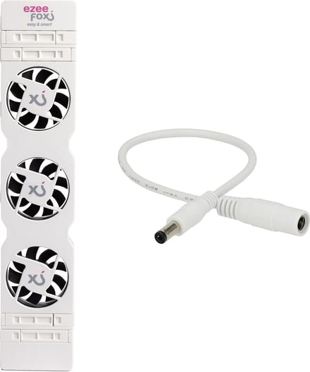 Ezeefox Radiatorventilator met 3 Ventilatoren en Thermosensor - Uitbreidingsset - Universeel - Energiezuinig - Zeer stil - Radiator Ventilator – Wit