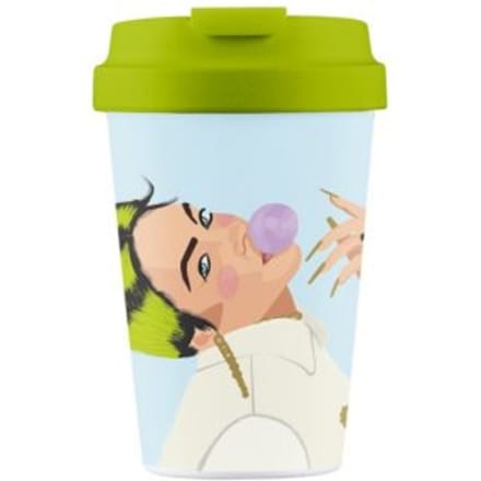 Chic.mic bioloco pla/plant beker to go - ocean eyes