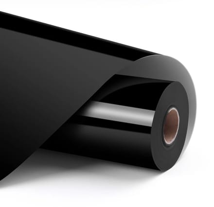 Permanent Adhesive Vinyl Glossy - Black - Zwart - 30.5 x 180 cm