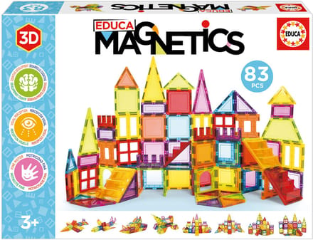 Educa - Magnetics - Magnetic Tiles - Magnetische panelen - Magnetische tegels - 83 stuks