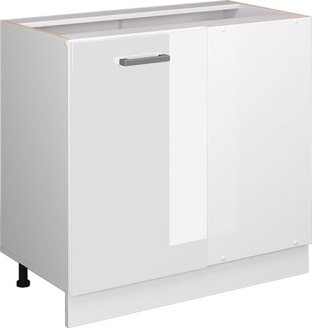 Vicco R-Line Hoekkast – 86 cm, WB Eik Wit Hoogglans