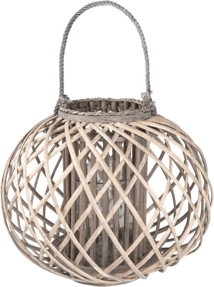 Clayre & Eef Windlicht Ø 47x36 cm Grijs Hout