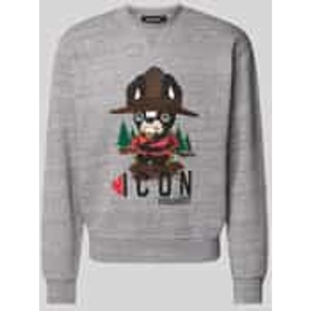 Sweatshirt met labelprint