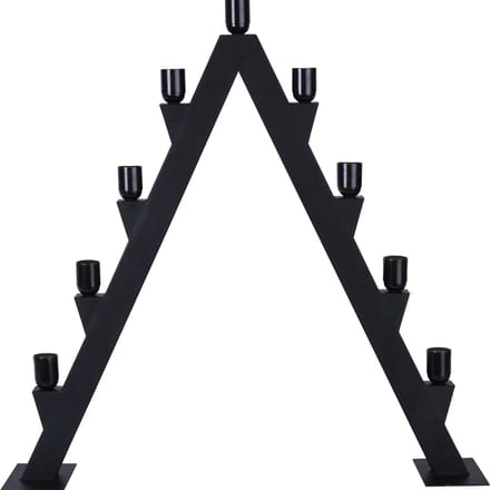 Star Trading Grote metalen kaarsenboog 'Max', 9 x E27 fitting, netvoeding, H 77cm, B 77cm