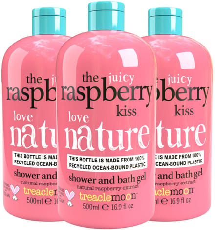Treaclemoon Bad en Douchegel The Raspberry Kiss - 3x500 ml - Voordeelverpakking