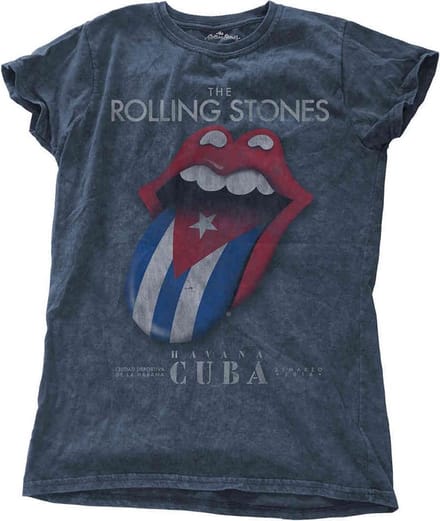 The Rolling Stones - Havana Cuba Dames T-shirt - M - Blauw