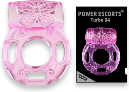 Power Escorts - Turbo 04 - Vibrerende Cockring - Flexibel - BR73 - Roze